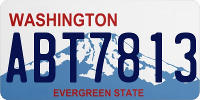 WA license plate ABT7813