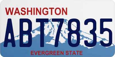 WA license plate ABT7835