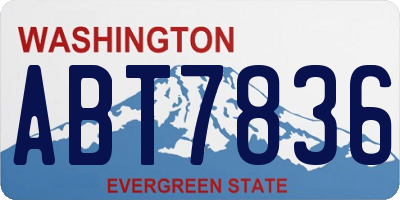 WA license plate ABT7836