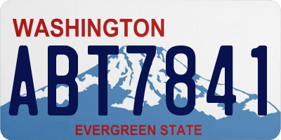 WA license plate ABT7841