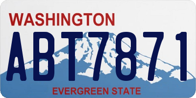 WA license plate ABT7871