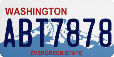 WA license plate ABT7878
