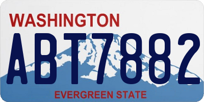 WA license plate ABT7882