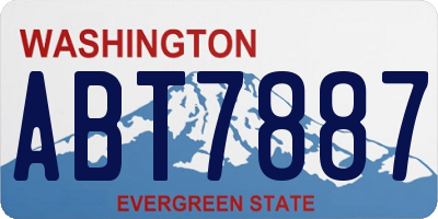 WA license plate ABT7887