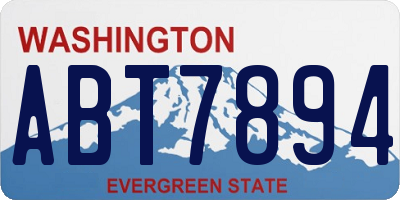 WA license plate ABT7894