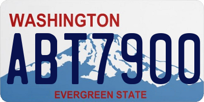 WA license plate ABT7900