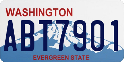 WA license plate ABT7901