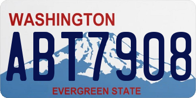 WA license plate ABT7908