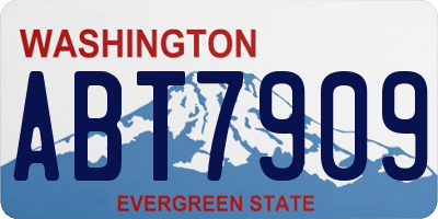 WA license plate ABT7909