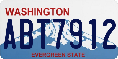 WA license plate ABT7912
