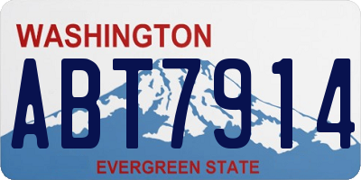 WA license plate ABT7914