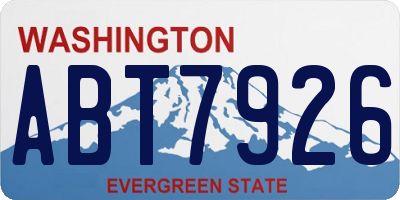 WA license plate ABT7926