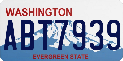 WA license plate ABT7939