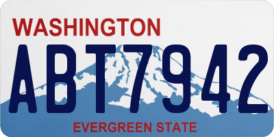 WA license plate ABT7942