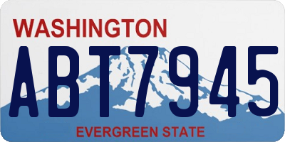 WA license plate ABT7945