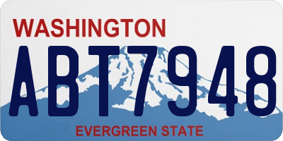 WA license plate ABT7948