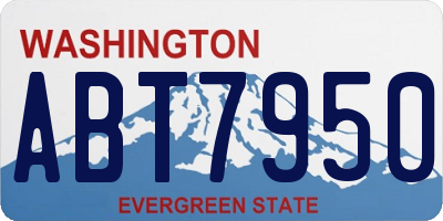 WA license plate ABT7950