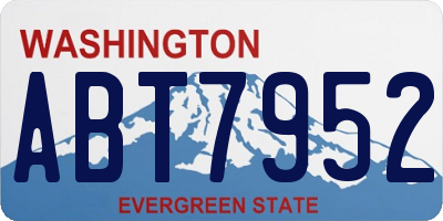 WA license plate ABT7952