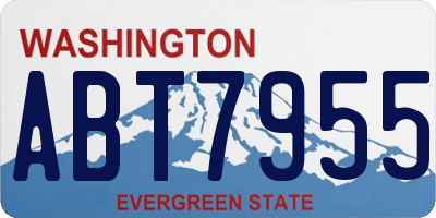 WA license plate ABT7955