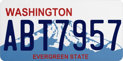 WA license plate ABT7957