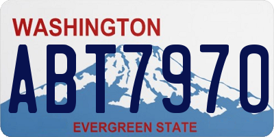 WA license plate ABT7970