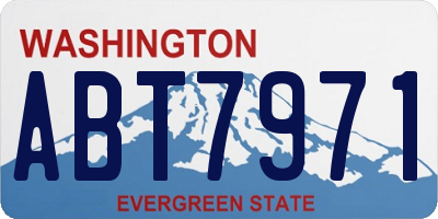 WA license plate ABT7971