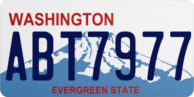 WA license plate ABT7977