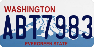 WA license plate ABT7983