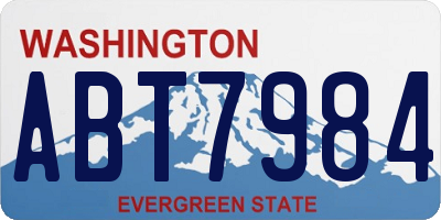 WA license plate ABT7984