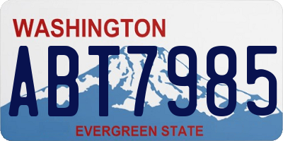 WA license plate ABT7985