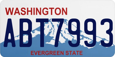 WA license plate ABT7993