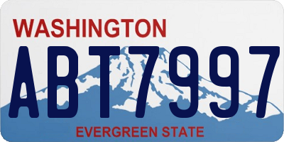 WA license plate ABT7997
