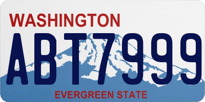 WA license plate ABT7999