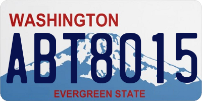 WA license plate ABT8015