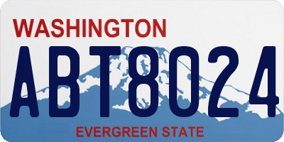WA license plate ABT8024
