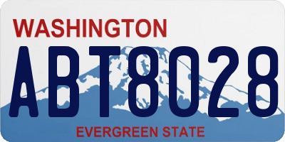 WA license plate ABT8028