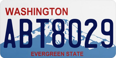 WA license plate ABT8029