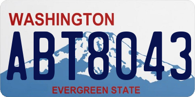 WA license plate ABT8043