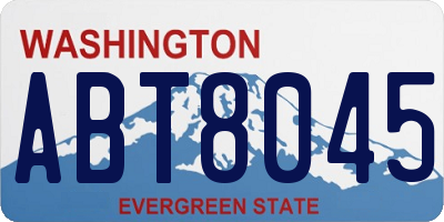 WA license plate ABT8045