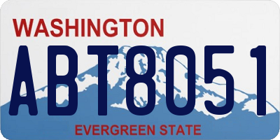 WA license plate ABT8051