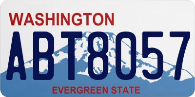 WA license plate ABT8057