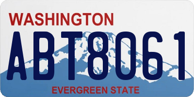 WA license plate ABT8061