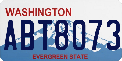WA license plate ABT8073