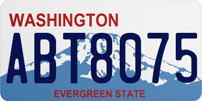 WA license plate ABT8075