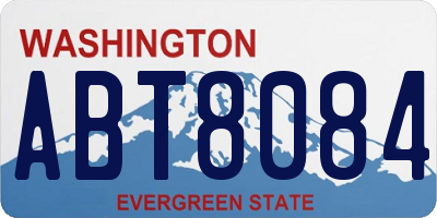 WA license plate ABT8084