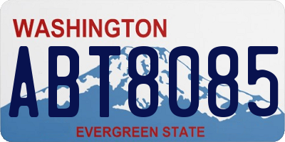 WA license plate ABT8085