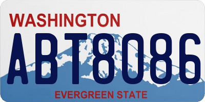 WA license plate ABT8086