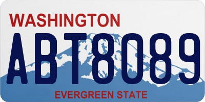 WA license plate ABT8089