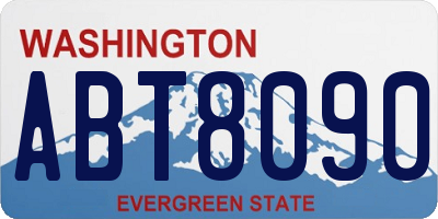 WA license plate ABT8090