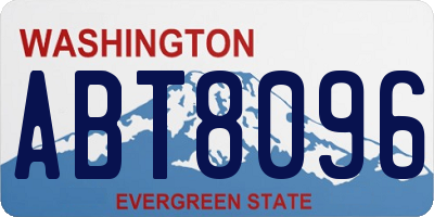 WA license plate ABT8096